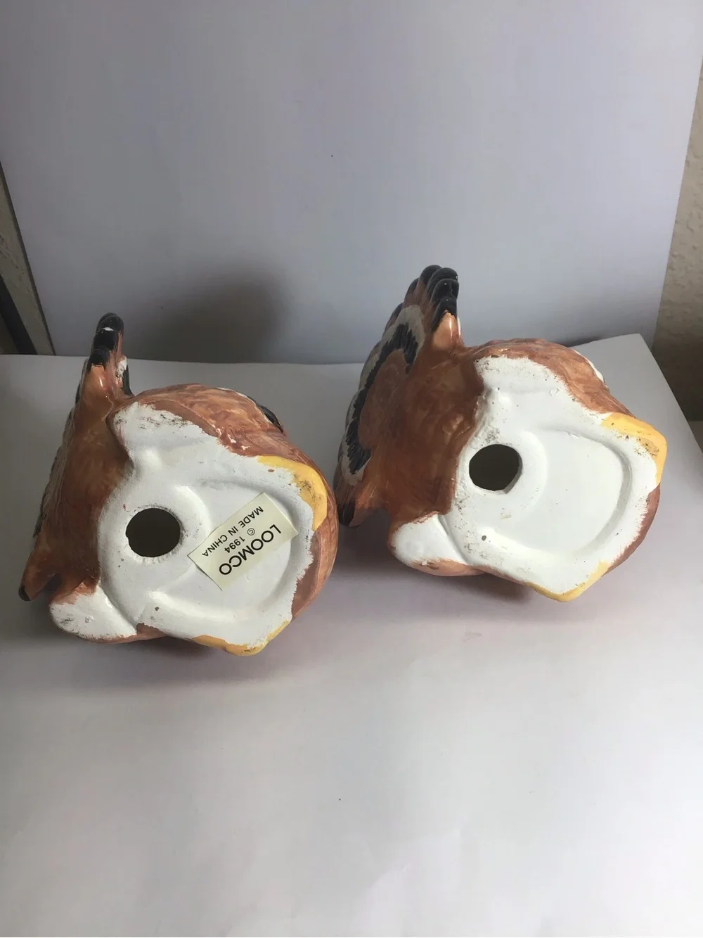 Ceramic Turkey Candleholders- set of 2